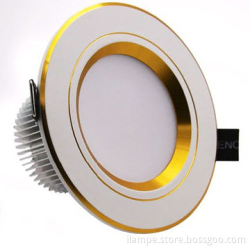 Newly designed golden silver 12W LED downlight with aluminum cover